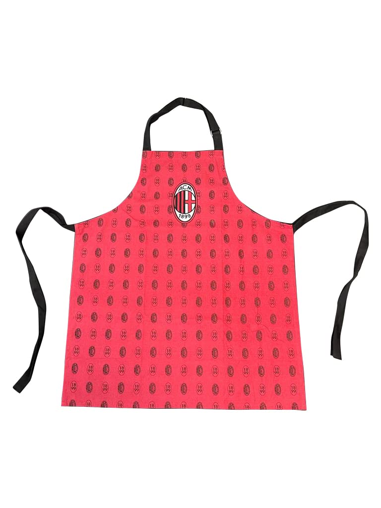 AC Milan | Grembiule Con Pettorina | Unisex | Prodotto Ufficiale, Rosso/Nero, Taglia unica, 5210 100 M001