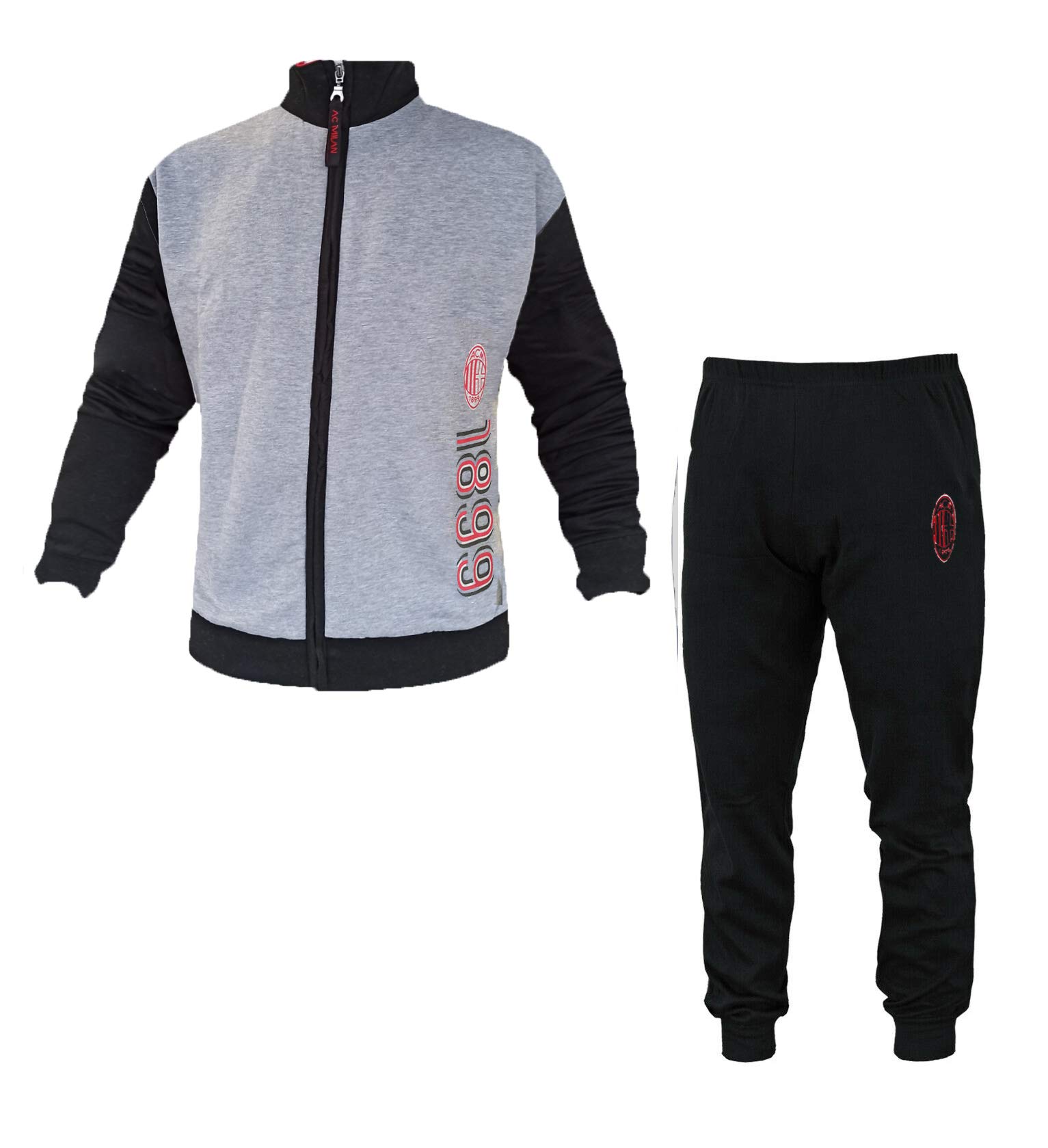 Pigiama Tuta Ragazzo in Felpa Full Zip Prodotto Ufficiale Art. MI15098 (12 Anni, Grigio)