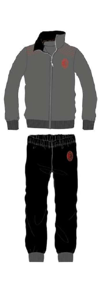 Sicem Tuta Pigiama Milan Ufficiale Uomo Adulto in Cotone Felpato Collezione 2021-2022 PIGMI14117AN (M)