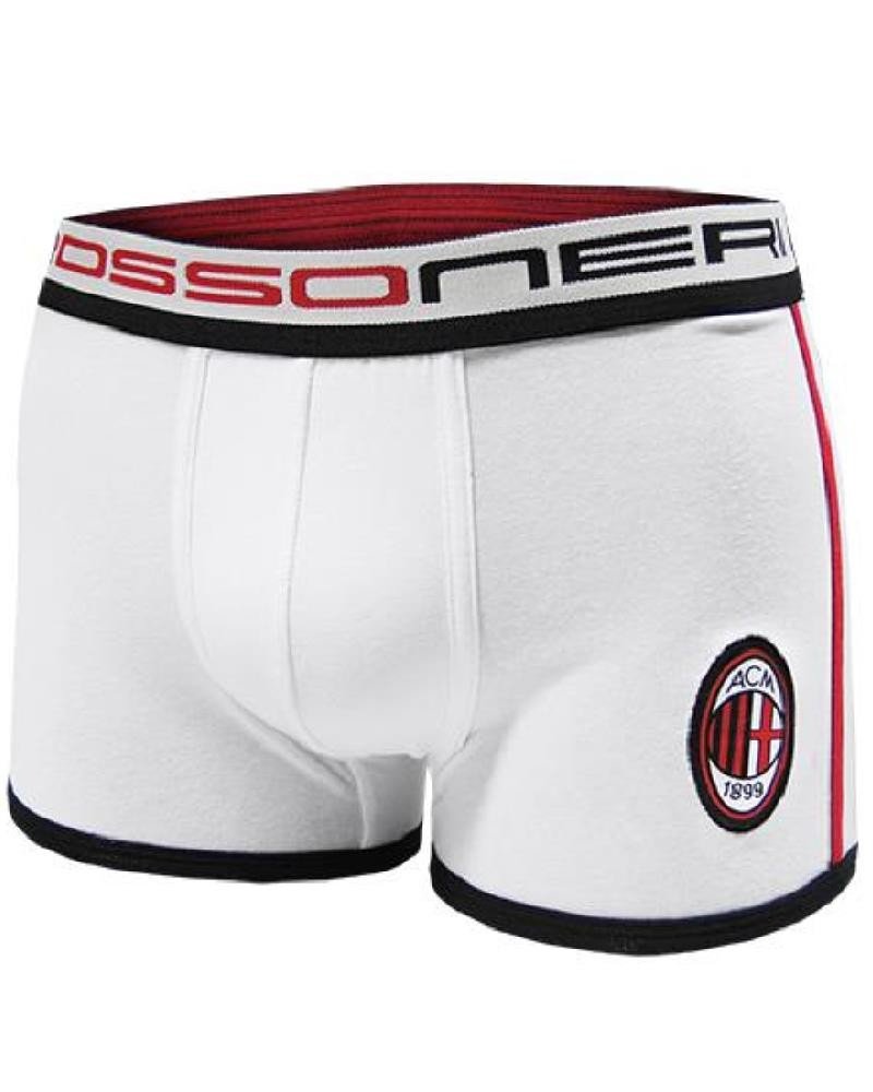 Mutande Boxer Ragazzo AC Milan Abbigliamento Intimo Calcio *20984-14 Anni-Bianco