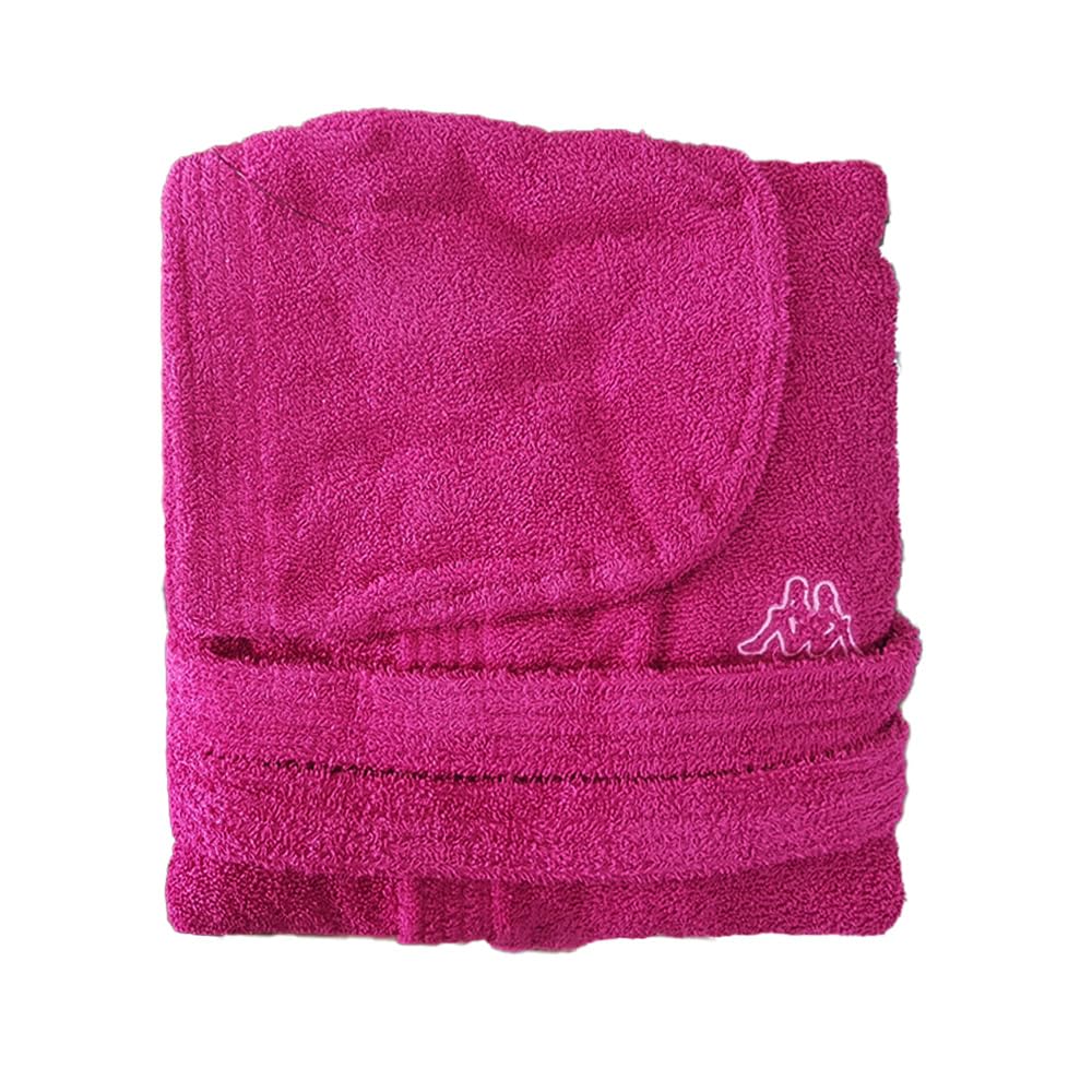 Kappa Accappatoio con Cappuccio Unisex in 100% Cotone di Spugna (XL, Bianco)