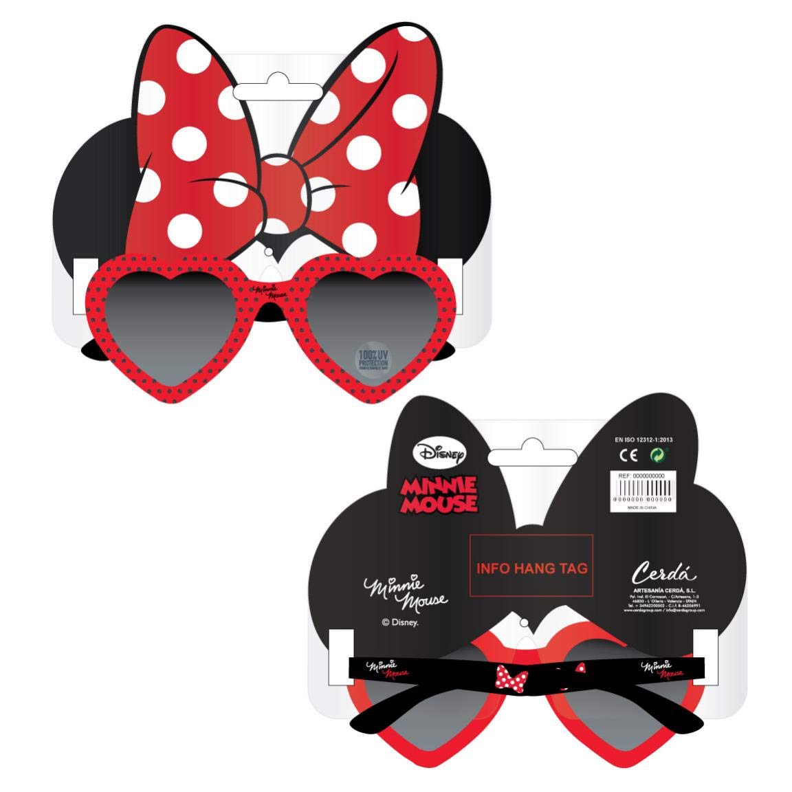 Artesania Cerda Gafas De sol Minnie Occhiali da Sole, Rosso (Rojo), 52 Bambino