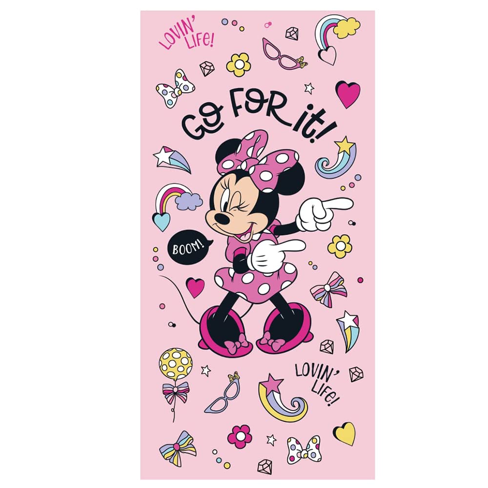 ORIGINAL INTIMO Disney Home telo mare bambini minnie/topolino 100% cotone 70x140 cm (Minnie)
