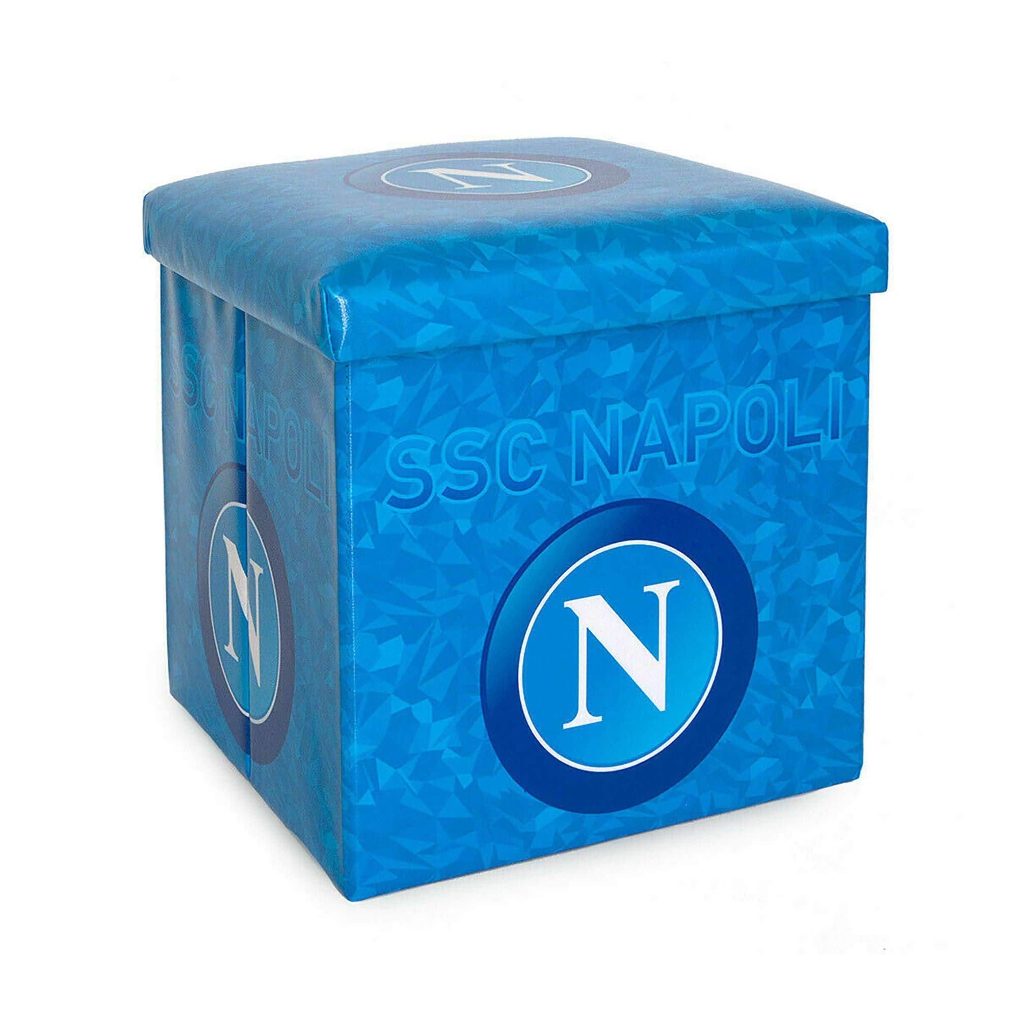 DIVASPORT Pouf Contenitore 38 x 38 x 38 cm S.S.C. Napoli - Prodotto Ufficiale