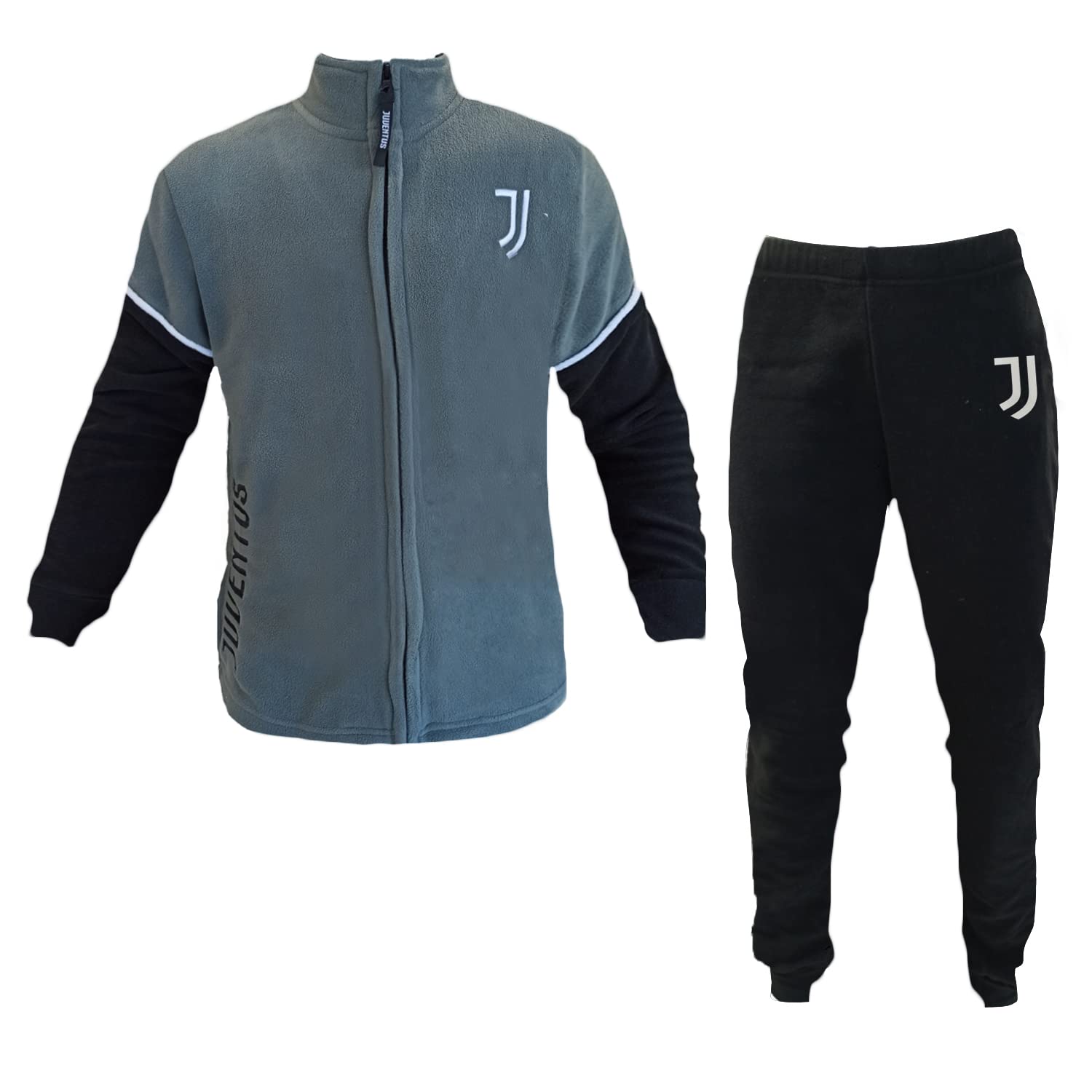 Pigiama in Pile Ragazzo Mezza Zip/Full Zip Juve Prodotto Ufficiale Art. JU15119 (Antracite, 16 Anni)