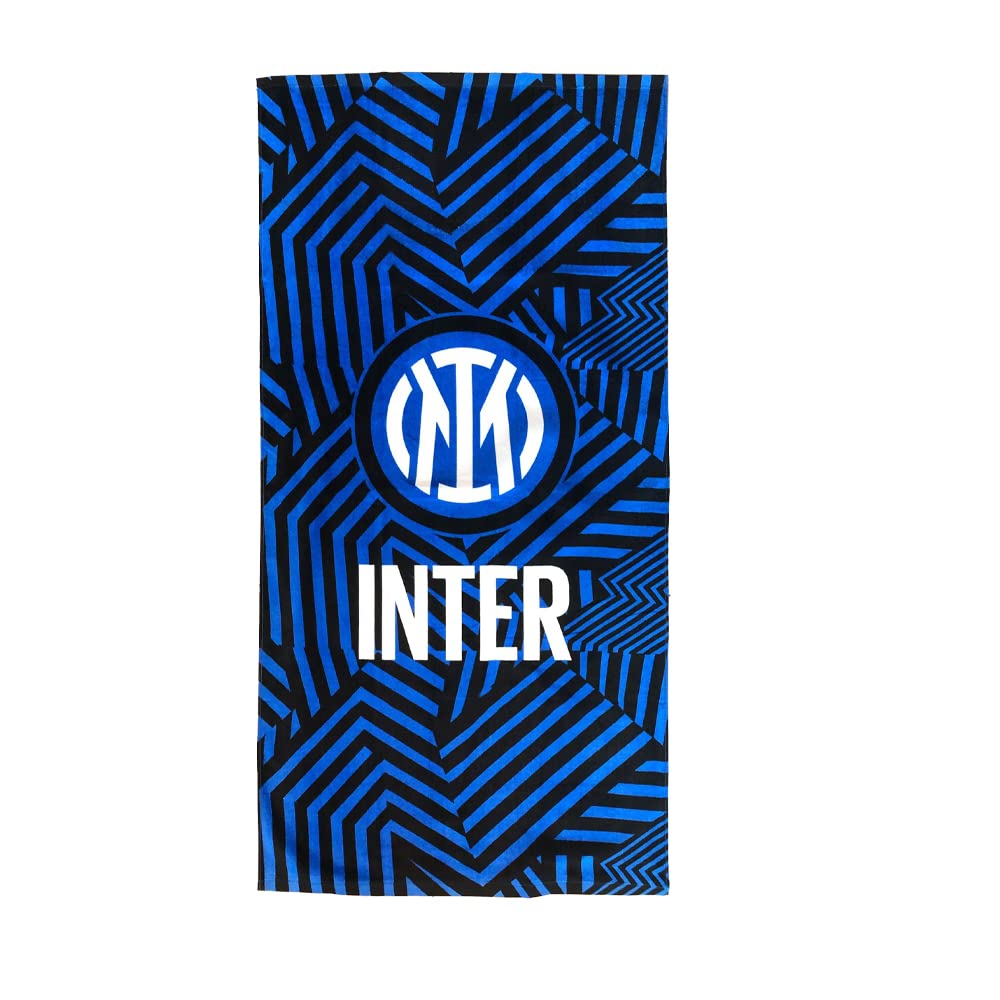 Inter Telo Mare in Spugna, 70X140, Logo Inter, 100% Cotone, Prodotto ufficiale, Grafica Nerazzurra