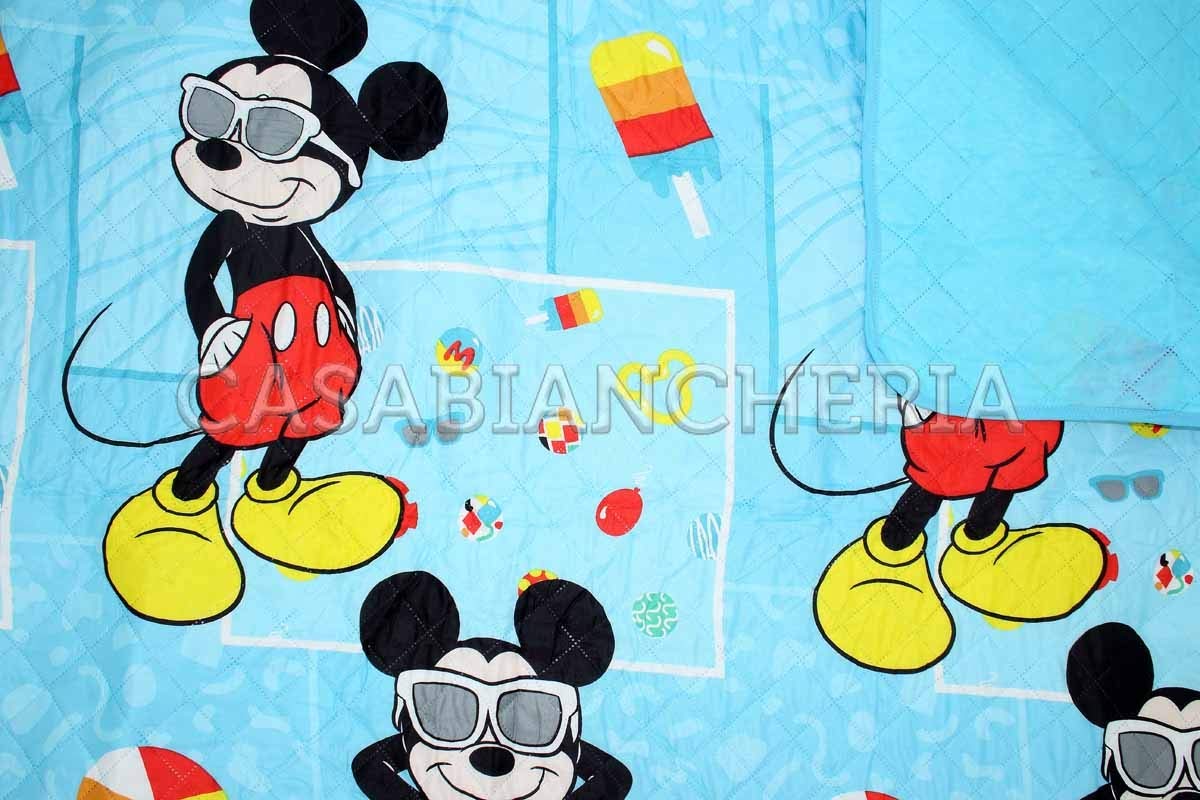 G & C Enterprise Copriletto Trapuntato Disney Mickey Summer
