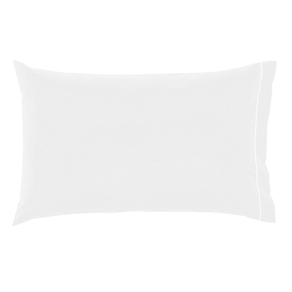 IRGE Coppia di federe in Puro Cotone Home Collection Art. Ginevra Tinta Unita Bianco