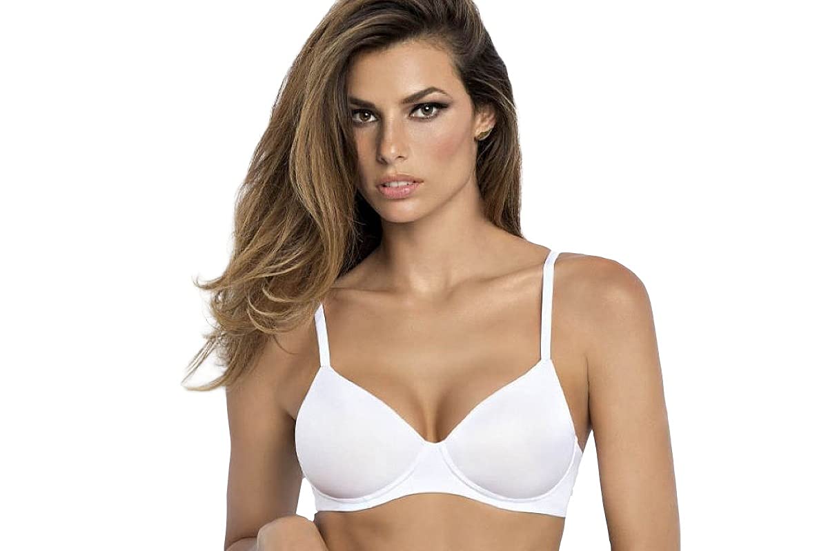 SIèLEI Reggiseno Donna Senza Ferretto Art. 1556 col. E Mis. A Scelta (4, Bianco)