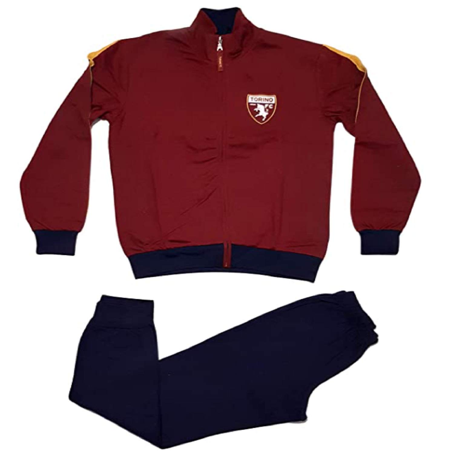 SICEM INTERNATIONAL SRL Torino F.C. Tuta Pigiama Aperto con Zip Uomo Felpa B2TO14098 (XL, Bordeaux)