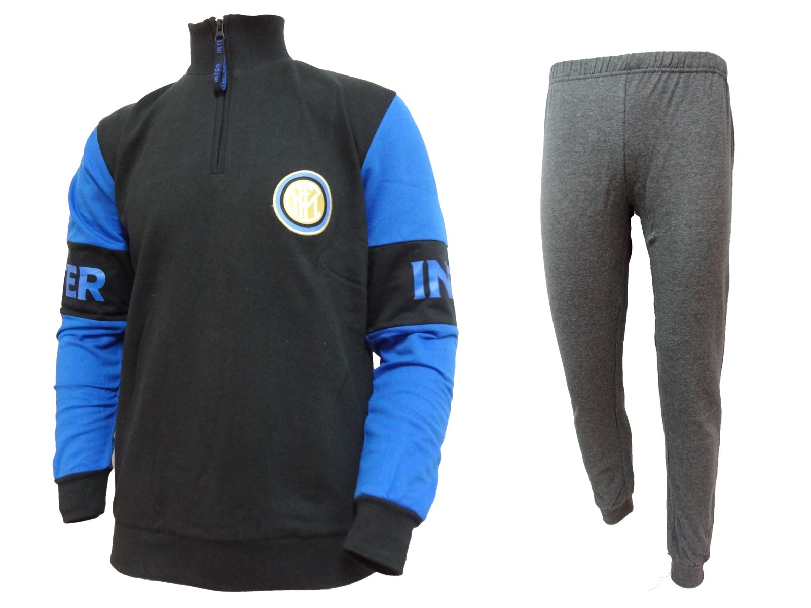 F.C.Internazionale Pigiama Inter 15062 (12 Anni, Nero)
