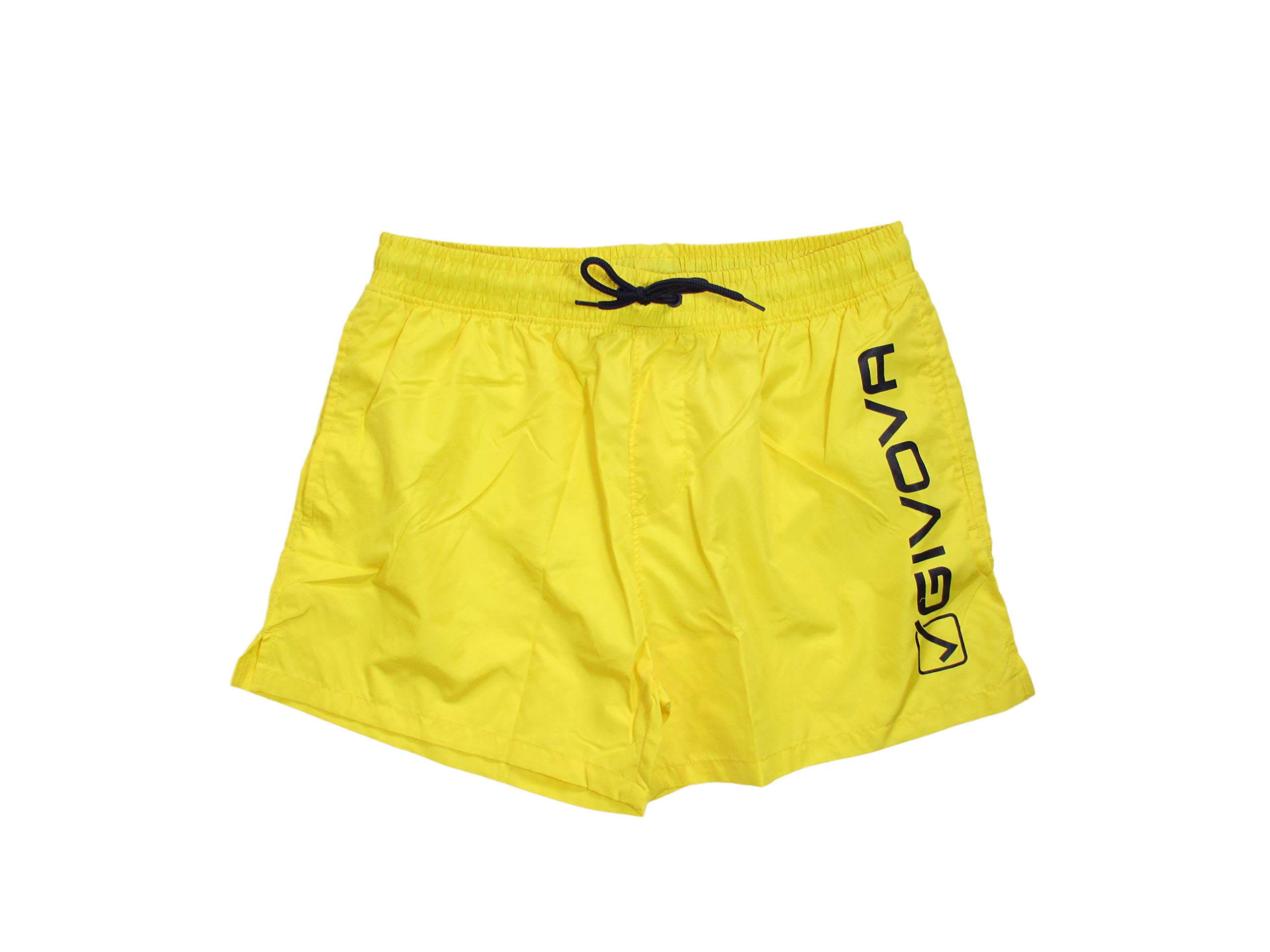 Givova Costume da Bagno Uomo Boxer Bermuda Mare in Nylon, Tinta Unita Colori Fluo - 4551V (M, Giallo)