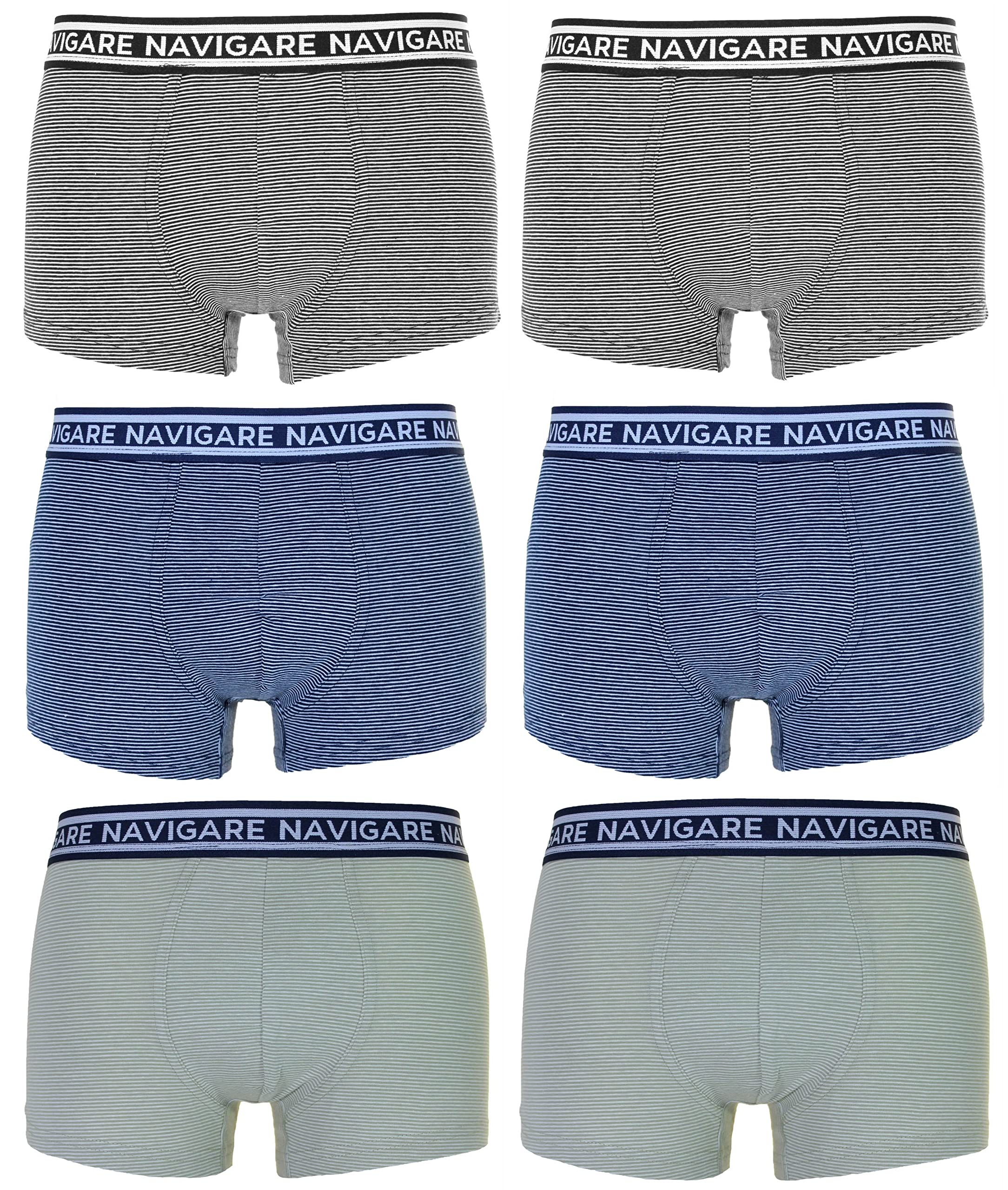 Navigare 6 Pezzi Boxer Uomo 364 in Cotone Biologico Eco sostenibile