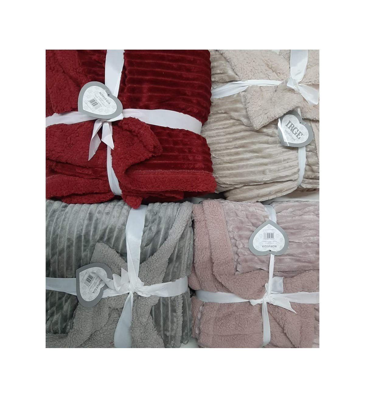 IRGE Morbido Plaid Art. Norvegia Vari Colori. Indicare Via Mail Il Colore Scelto.