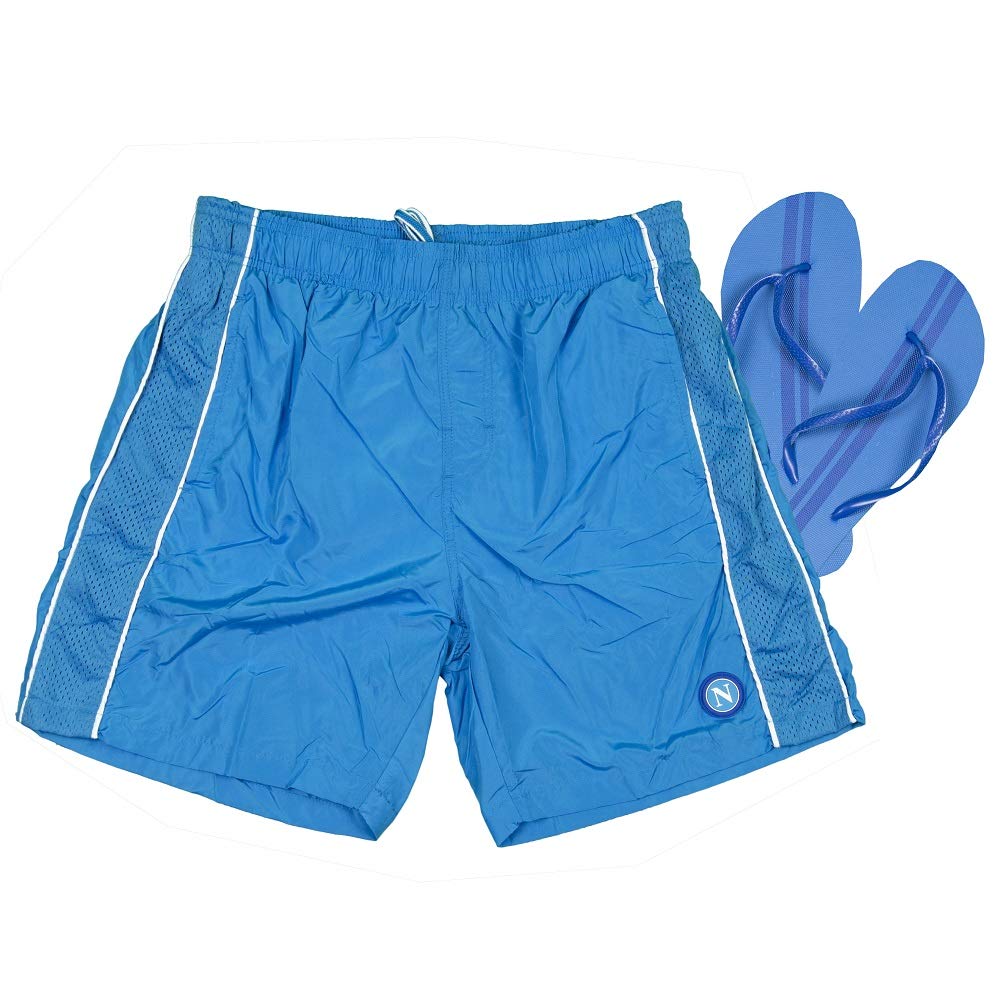 ssc napoli P19b3n90638, Costume Unisex Bambini, Celeste, 9-10 Anni