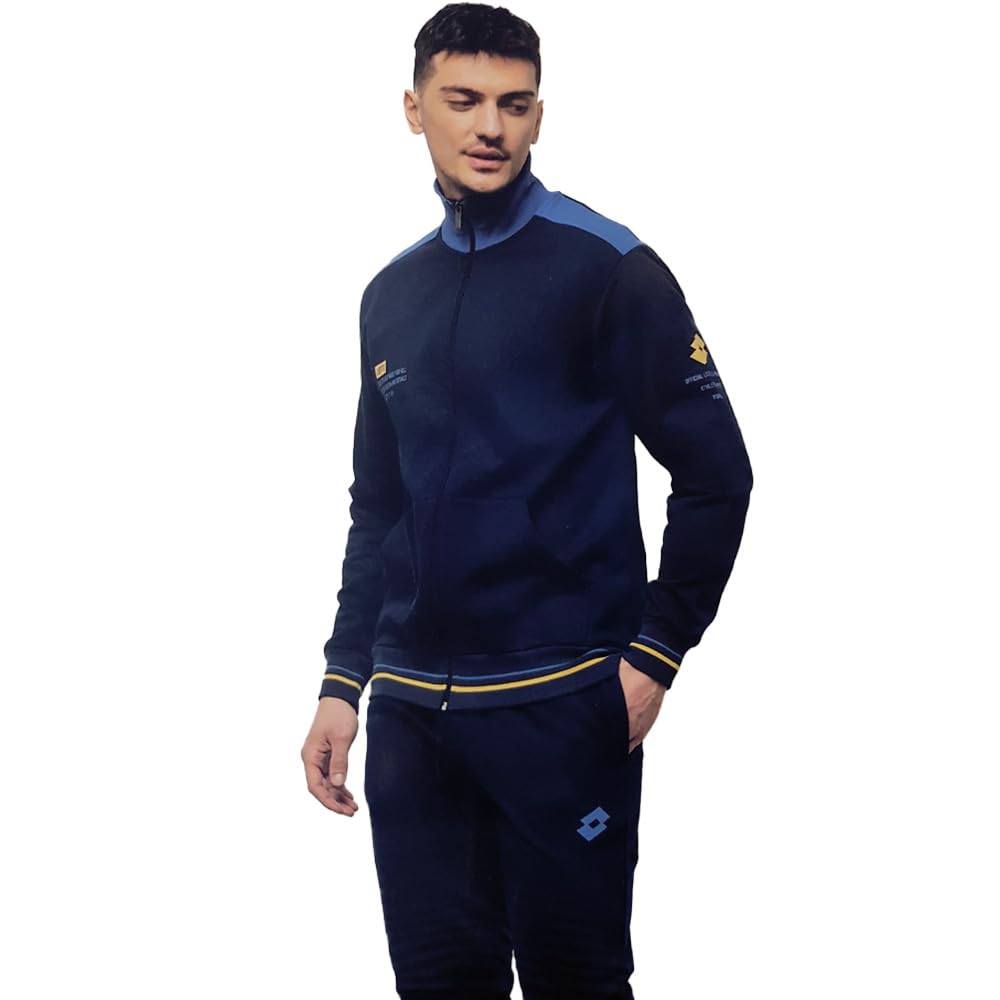 LOTTO TUTA UOMO FELPA 100% COTONE (L, BLU)
