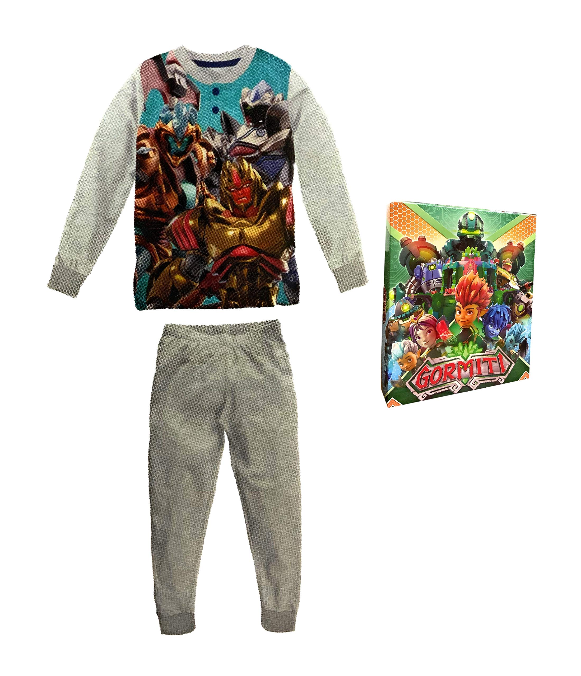 Sabor Pigiama Bambino Estivo Gormiti, Pigiama Bambino in Cotone, Pigiama Bambino Lungo Disney Marvel (4511 Grigio, 3 Anni)