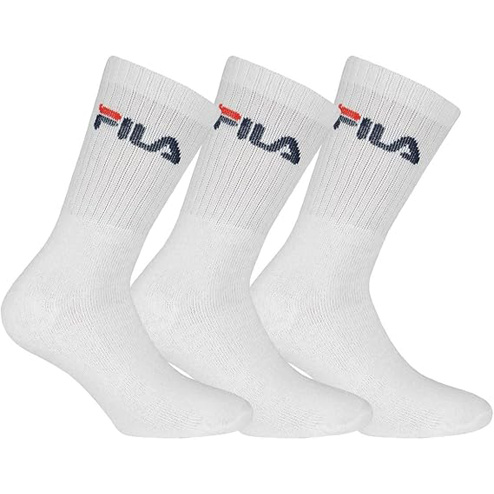 Confezione 6 Paia Calzini Tennis Sportivi Fila Neri Unisex Ragazzi