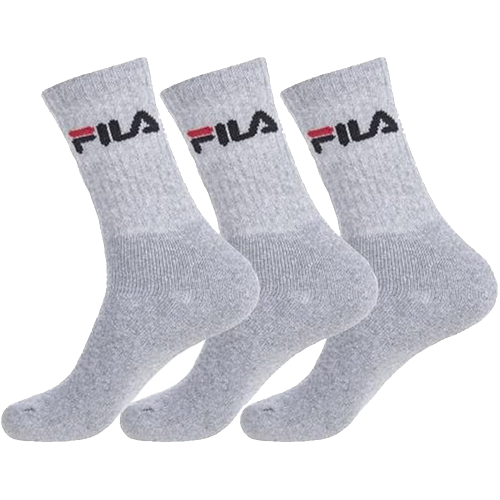 Confezione 6 Paia Calzini Tennis Sportivi Fila Neri Unisex Ragazzi