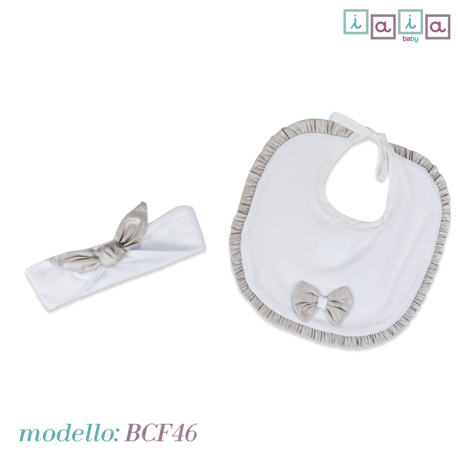 Set bavaglino e fascia bimba \