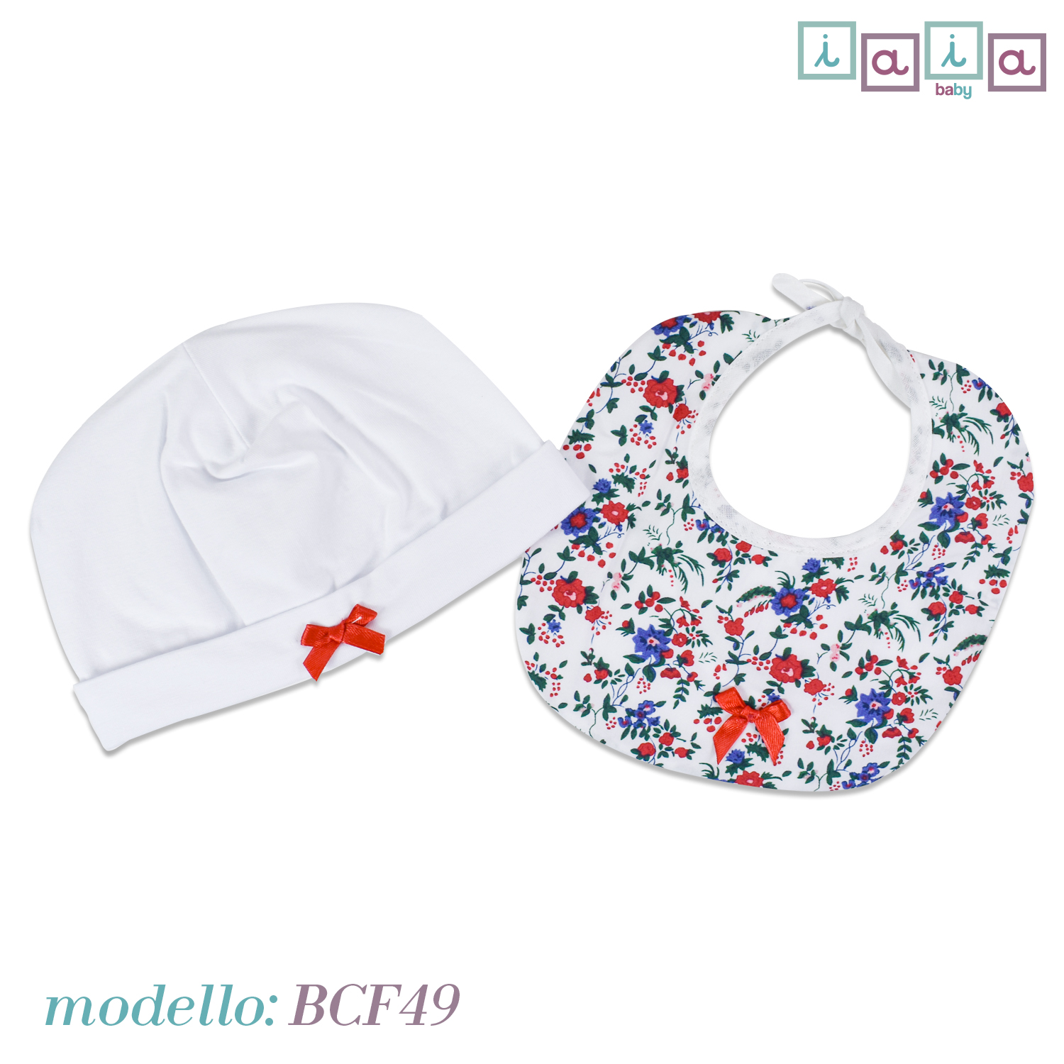 Set bavaglino & cappellino bimba \