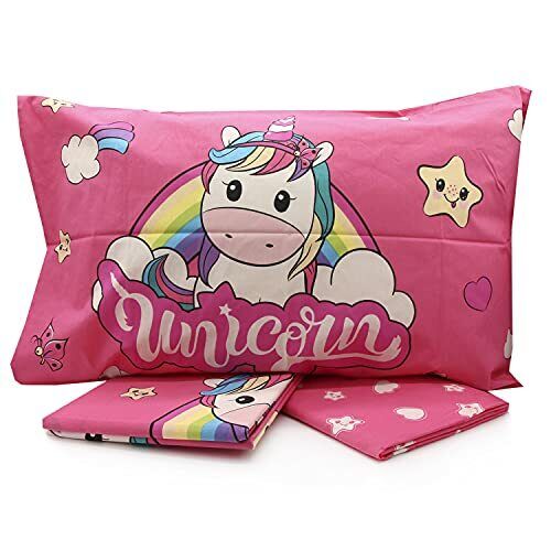 Unicorn Completo Letto Piazza Singolo 1p Cotone sopra, sotto e Federa - Variante 3 - Singolo