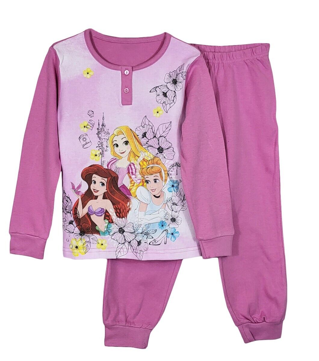 Disney Principesse pigiama caldo cotone in 100% cotone bimba