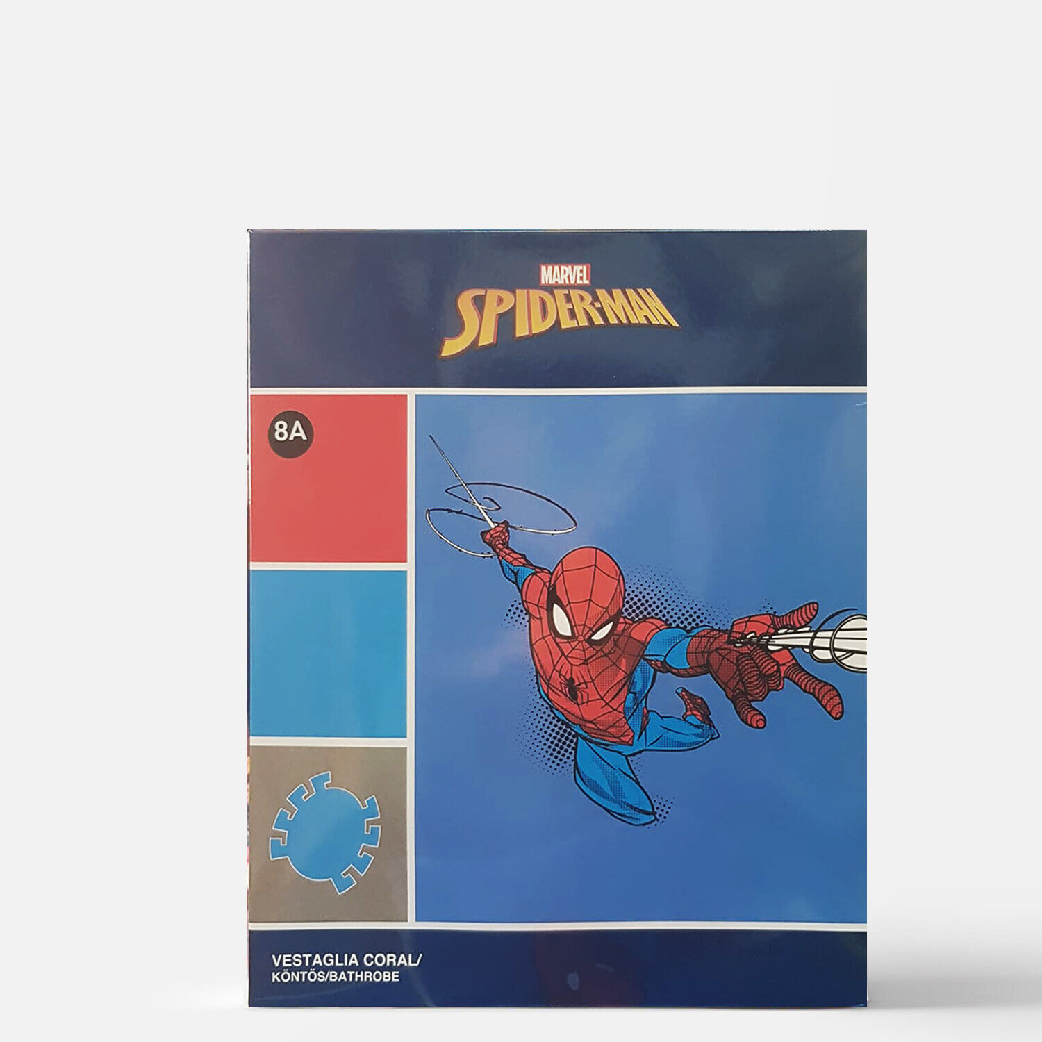 Marvel Spiderman vestaglia bimbo uomo ragno in caldo pile coral