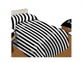 JUVENTUS 9638519S001 Copriletto, 100% Cotone, Bianco/Ne