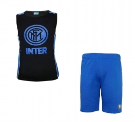 FC Inter Pigiama Smanicato con Pantaloncini Due Pezzi -