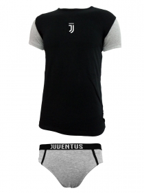 Juventus Coordinato Ragazzo Slip + t-Shirt Girocollo Cotone 