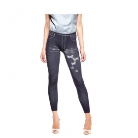 POMPEA Leggings Slim Jeans Silhouette Push Up colore Blu Med