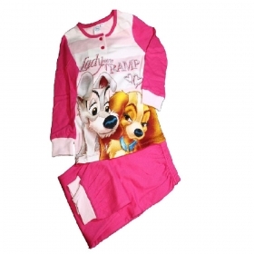 Disney Pigiama Lilli e Vagabondo Cotone Jersey 2 colori Tagl