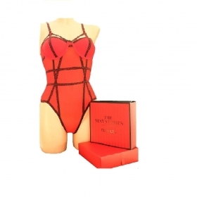 Sexy Body con strisce ad elastico e velo regalo San Valentin