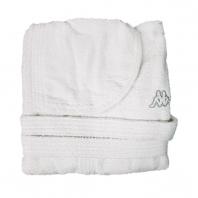 Kappa Accappatoio con Cappuccio Unisex in 100% Cotone d