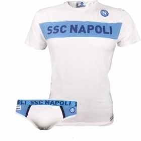 COORDINATO MAGLIA E SLIP BOY SSC NAPOLI (9/10 ANNI, BIANCO)