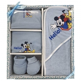 Set Disney Neonato cotone e spugna (azzurro)