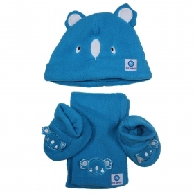SSC NAPOLI SET CAPPELLINO SCIARPA E SCARPETTE (CELESTE, 0MES