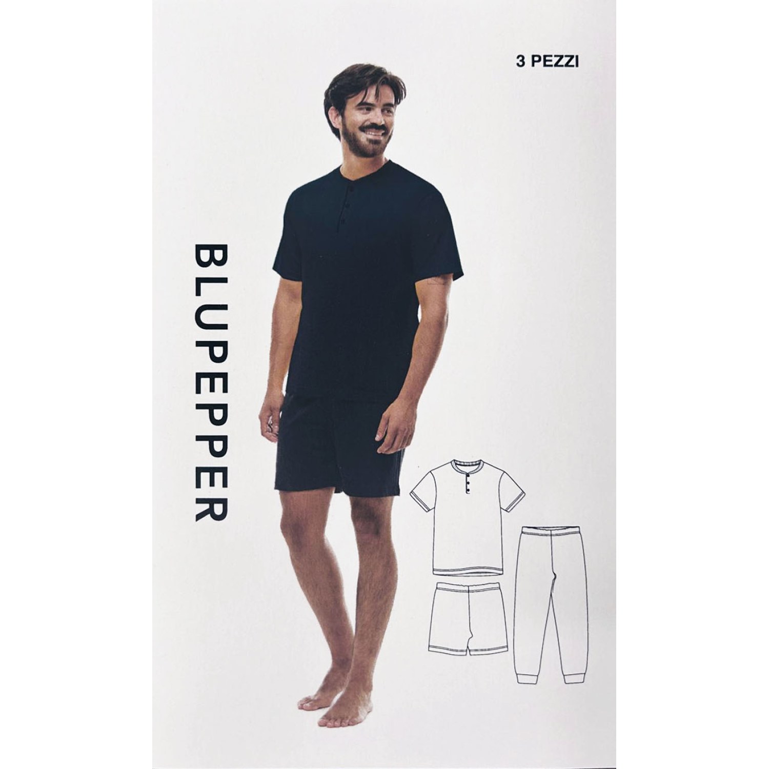 PIGIAMA UOMO 3 PEZZI BLUPEPPER