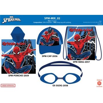 SET MARE PONCHO SPIDERMAN