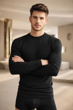 MAGLIA MANICA LUNGA GIROCOLLO UOMO ESSE CASHMERE 6512