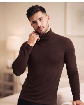 ESSE SPERONI MAGLIA LUPETTO IN CASHMERE MANICA LUNGA 6513
