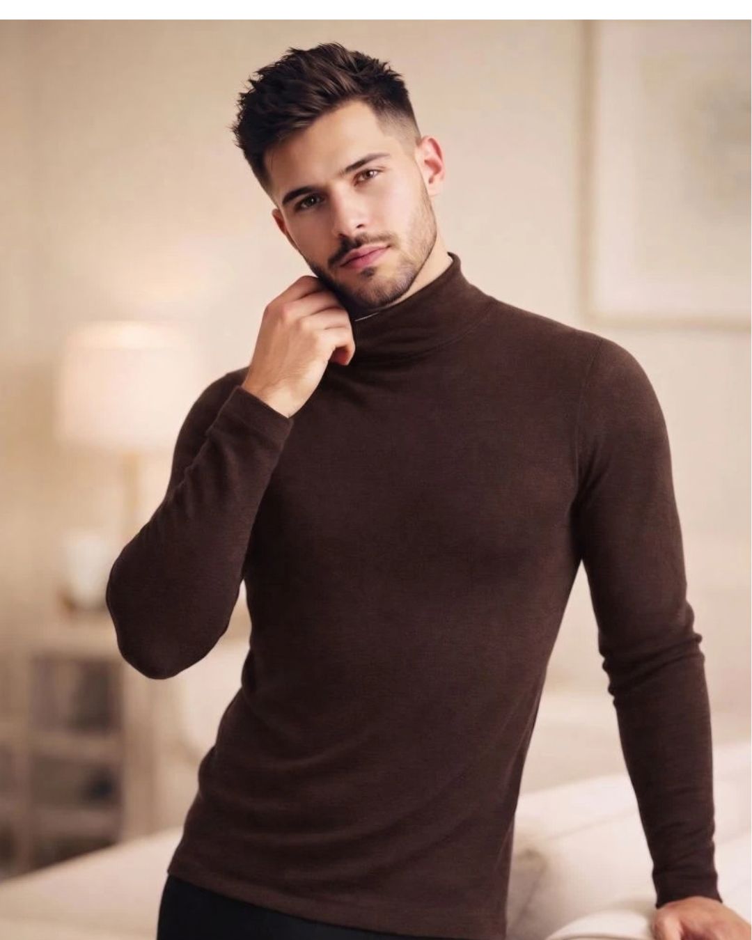 ESSE SPERONI MAGLIA LUPETTO IN CASHMERE MANICA LUNGA 6513