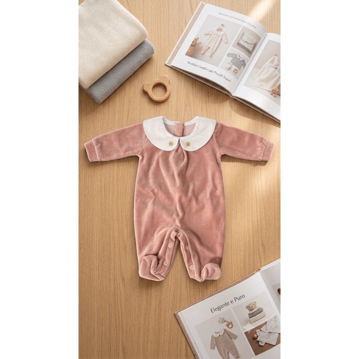 TUTINE NEONATO COLLETTO CON FIORE