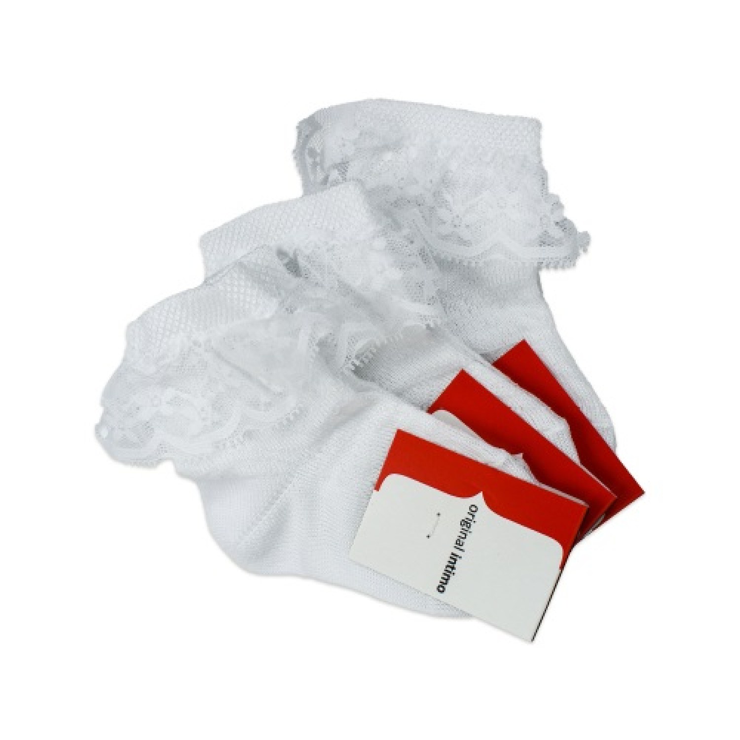 CALZINO NEONATO CON PIZZO