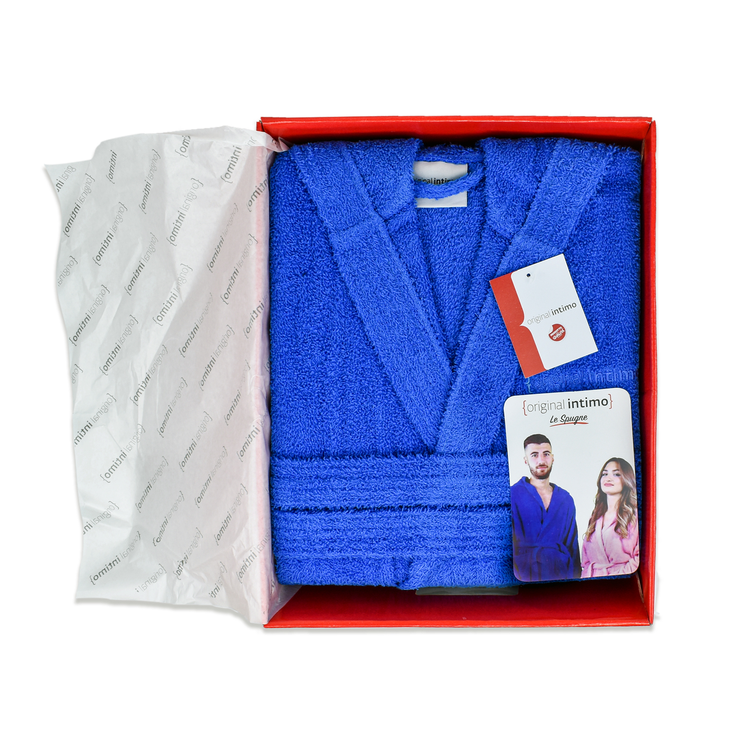 ACCAPPATOIO UNISEX SCATOLATO IN COTONE DI SPUGNA