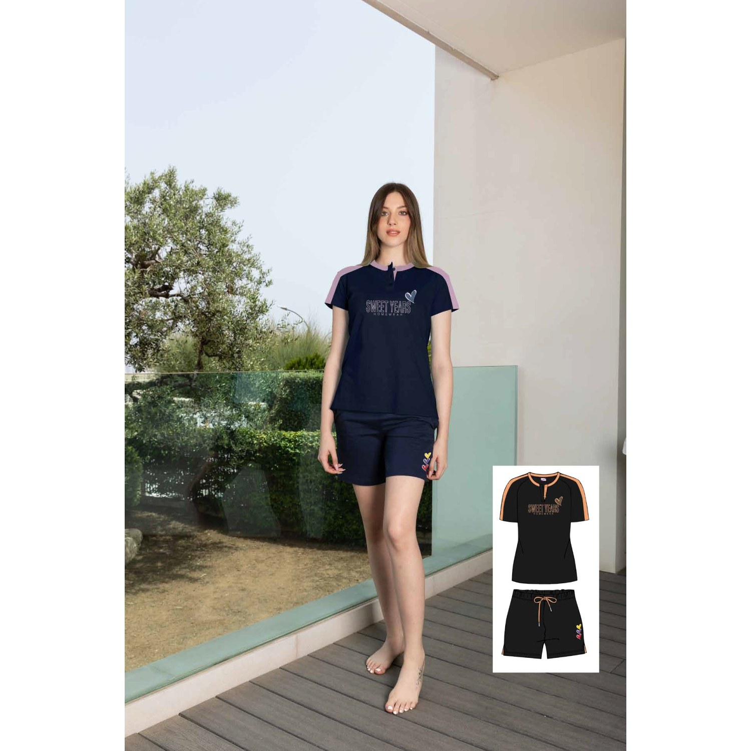 PIGIAMA DONNA MEZZA MANICA 1017