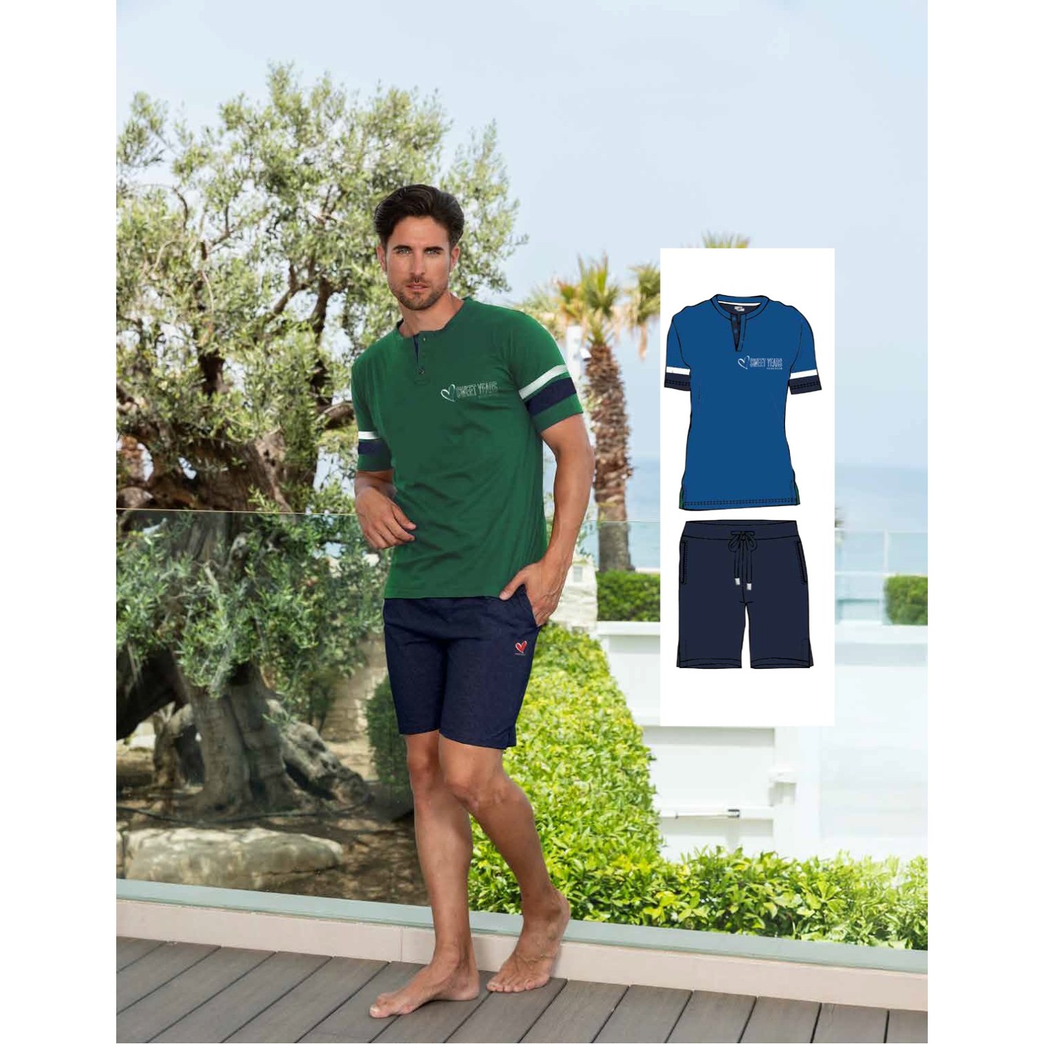 PIGIAMA MEZZA MANICA UOMO 5062
