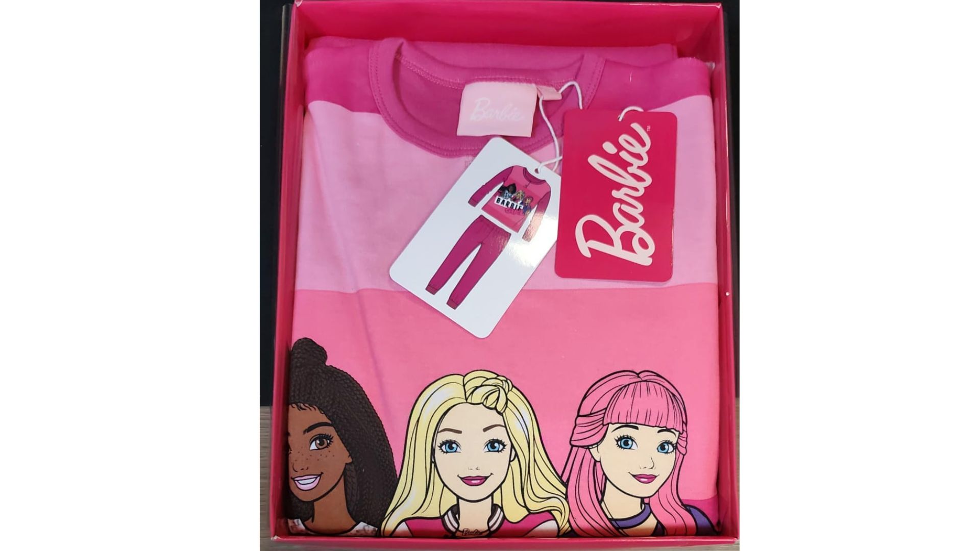 TUTA IN FELPA INTERLOCK BARBIE ROSA GIROCOLLO SET BARBIBR05